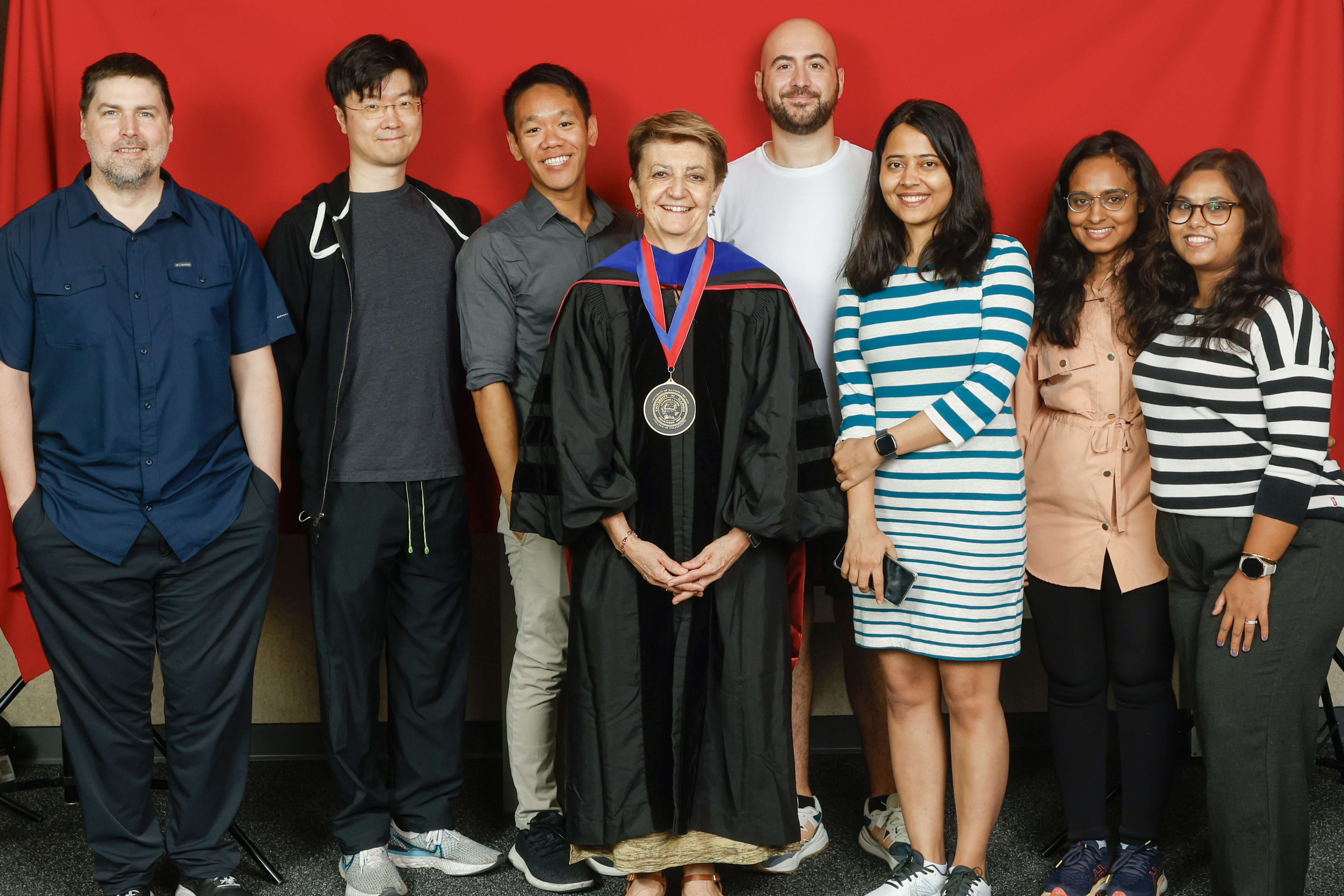 Prof receiving award