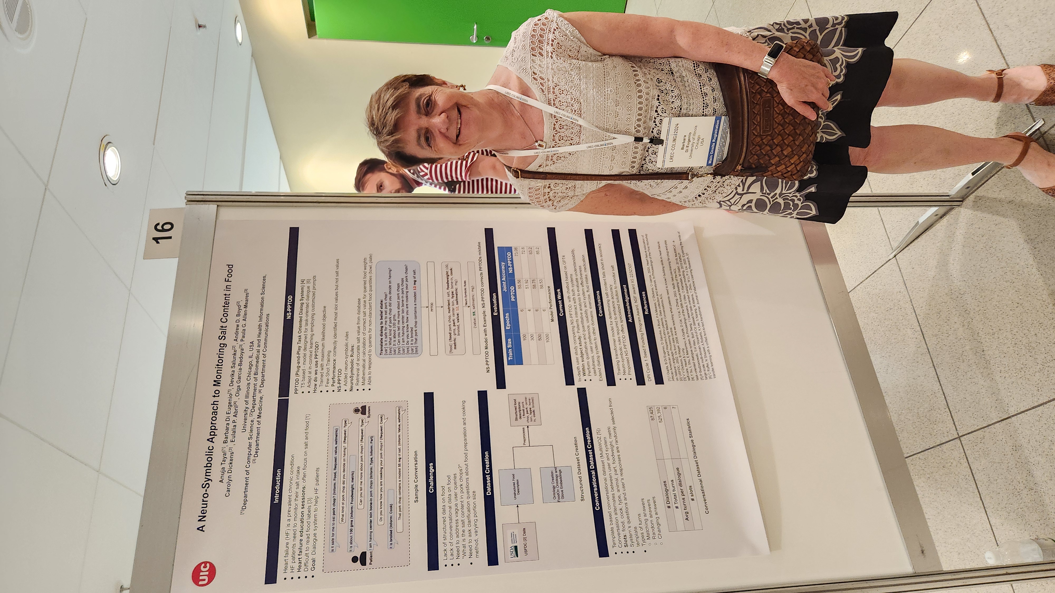 Prof presenting poster